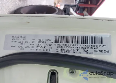 2016 Ram 2500 Laramie z USA, uszkodzony, nr VIN 3C6TR5FT2GG337185